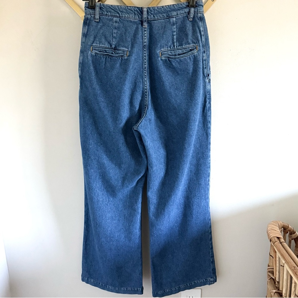 Reformation Montauk pleated trouser wide leg jean | size 26 - Picture 6 of 11